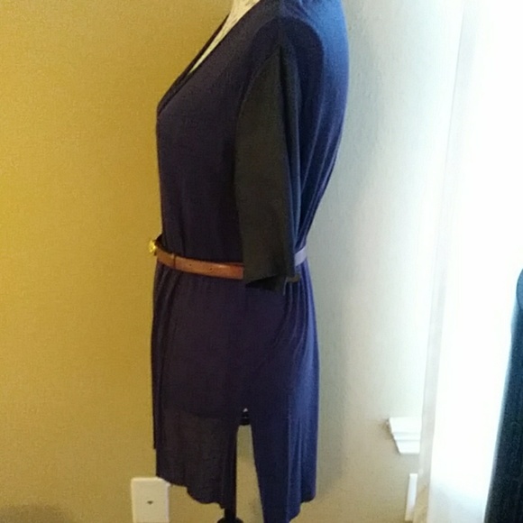 BCBGeneration vegan leather sleeve top - Picture 3 of 6